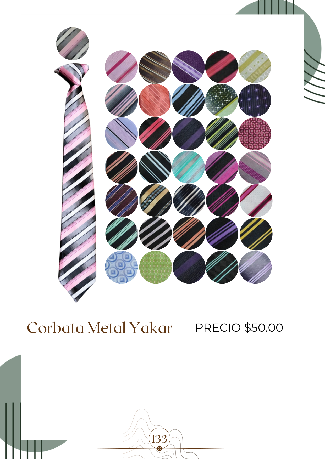 Corbata Metal Yakar Alt