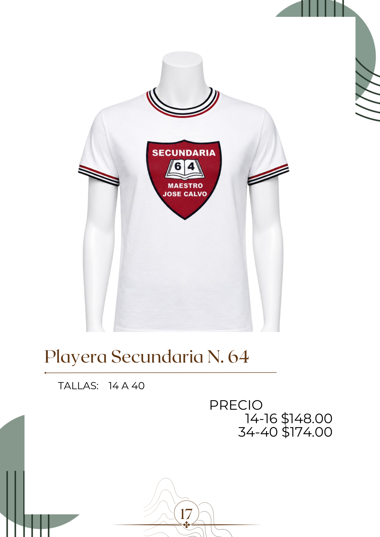 Playera Secundaria N. 64 Alt