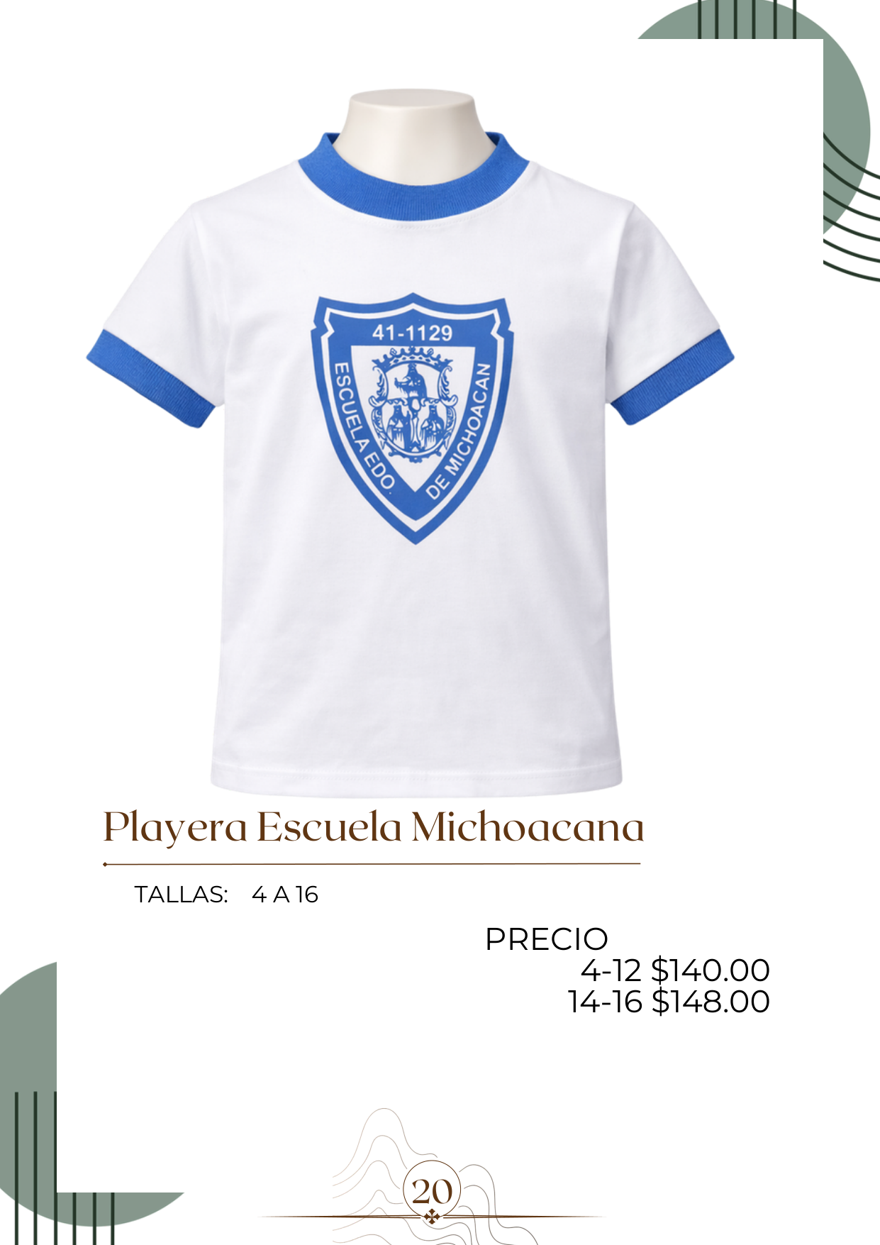 Playera Escuela Michoacana Alt