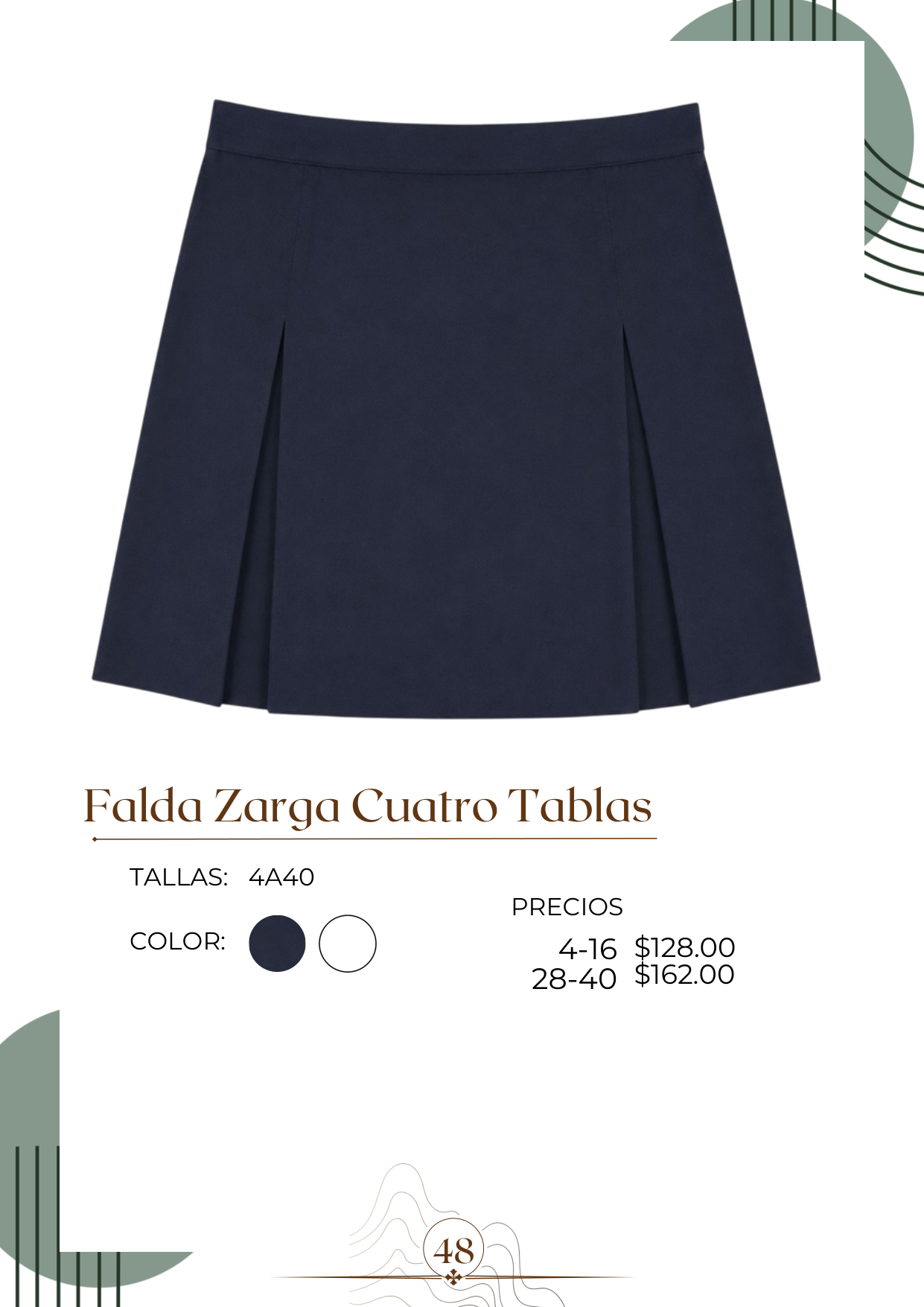 Falda Zarga Cuatro Tablas Alt