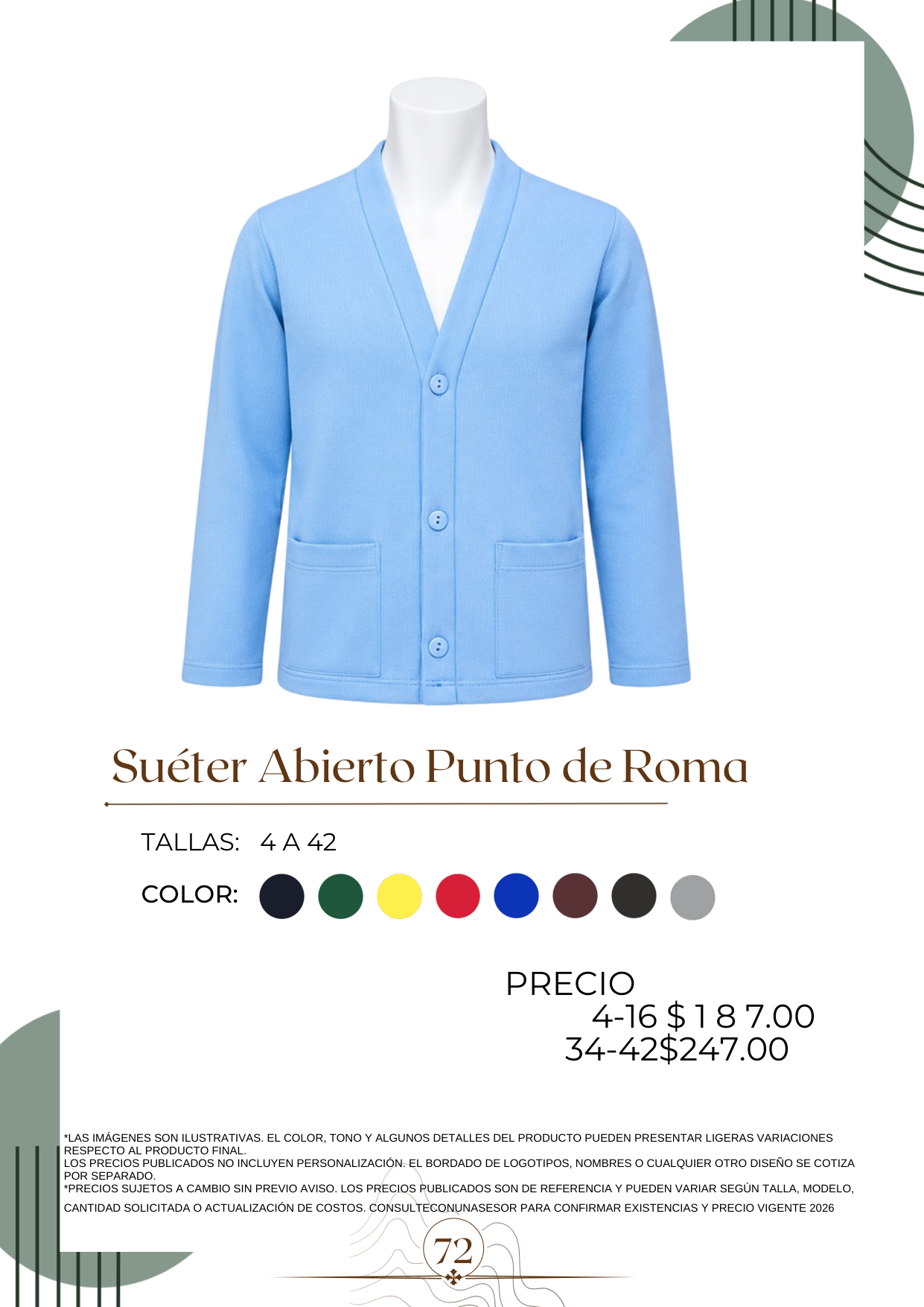 Suéter Abierto Punto de Roma Alt