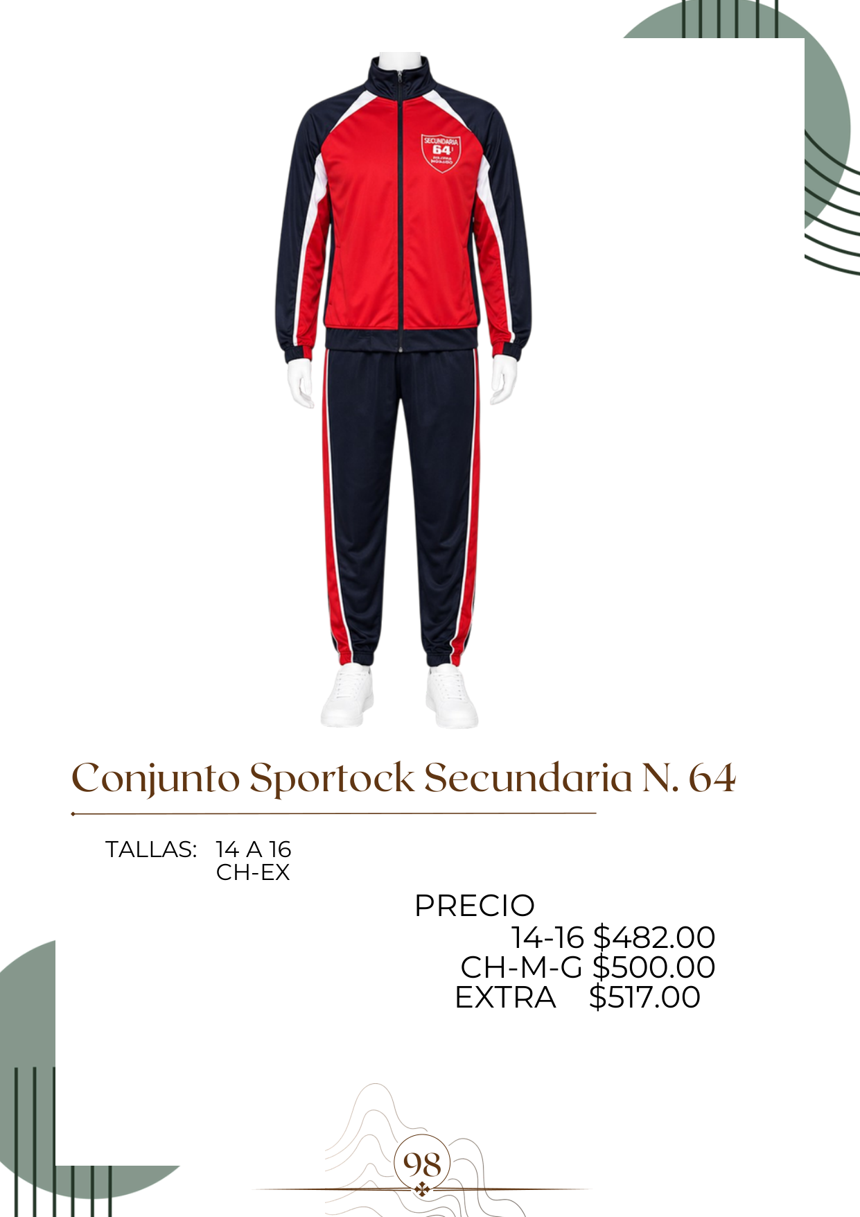 Conjunto Sportock Secundaria N. 64 Alt